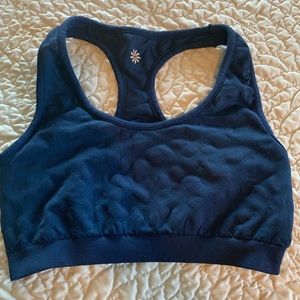 Athleta navy blue reversible sports bra
